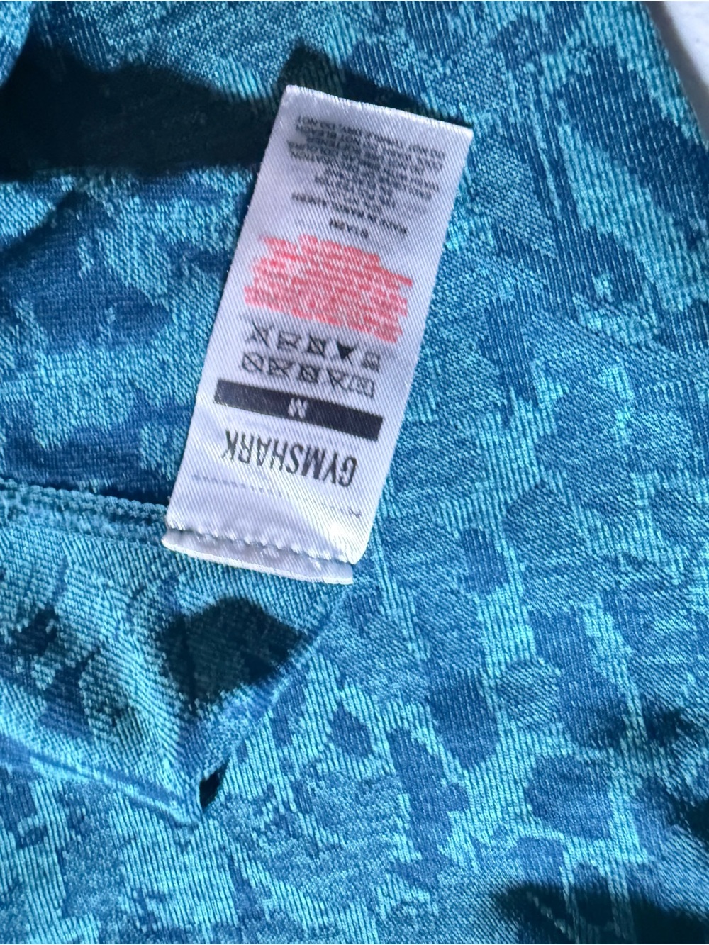 GYMshark ADAPT ANIMAL  LEGGINGS - Teal -  size -M - Picture 2 of 5